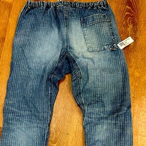 Free city cropped denim (elastic waist) jeans